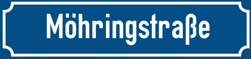 Straßenschild Möhringstraße zum kostenlosen Download