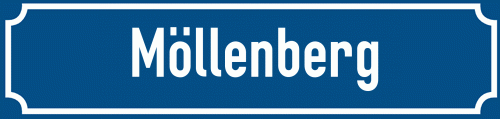 Straßenschild Möllenberg zum kostenlosen Download
