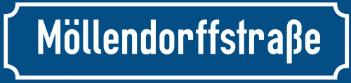 Straßenschild Möllendorffstraße