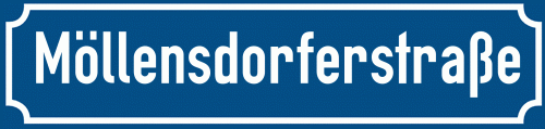 Straßenschild Möllensdorferstraße