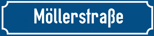 Straßenschild Möllerstraße zum kostenlosen Download