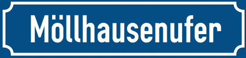 Straßenschild Möllhausenufer