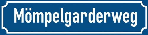Straßenschild Mömpelgarderweg zum kostenlosen Download