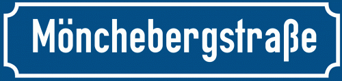Straßenschild Mönchebergstraße