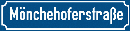 Straßenschild Mönchehoferstraße zum kostenlosen Download