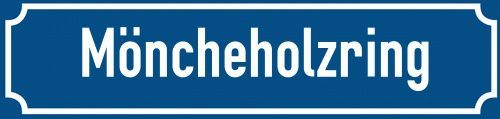 Straßenschild Möncheholzring zum kostenlosen Download