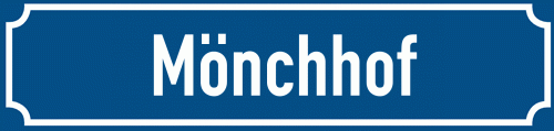 Straßenschild Mönchhof