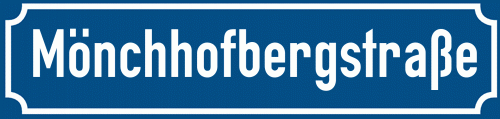 Straßenschild Mönchhofbergstraße