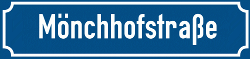 Straßenschild Mönchhofstraße