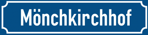 Straßenschild Mönchkirchhof