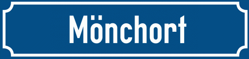 Straßenschild Mönchort