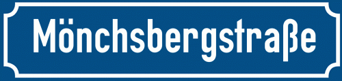 Straßenschild Mönchsbergstraße