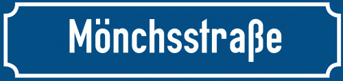 Straßenschild Mönchsstraße