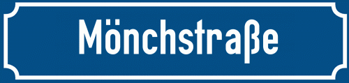 Straßenschild Mönchstraße zum kostenlosen Download