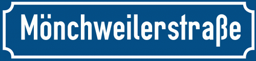 Straßenschild Mönchweilerstraße zum kostenlosen Download