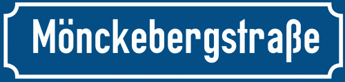 Straßenschild Mönckebergstraße zum kostenlosen Download