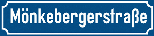 Straßenschild Mönkebergerstraße