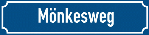 Straßenschild Mönkesweg