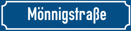 Straßenschild Mönnigstraße