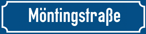 Straßenschild Möntingstraße