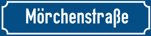 Straßenschild Mörchenstraße