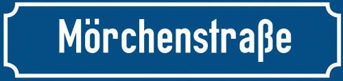 Straßenschild Mörchenstraße zum kostenlosen Download