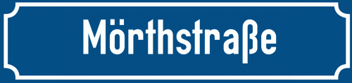 Straßenschild Mörthstraße