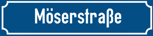 Straßenschild Möserstraße