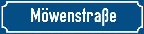 Straßenschild Möwenstraße