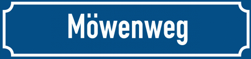 Straßenschild Möwenweg