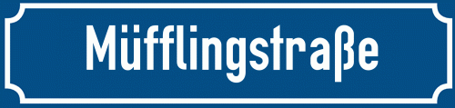 Straßenschild Müfflingstraße