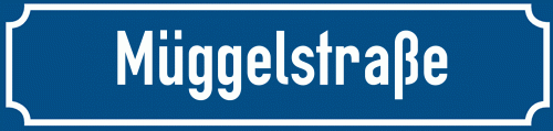 Straßenschild Müggelstraße zum kostenlosen Download