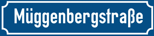 Straßenschild Müggenbergstraße