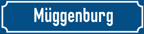 Straßenschild Müggenburg