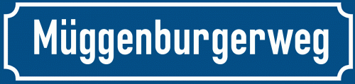 Straßenschild Müggenburgerweg