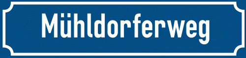 Straßenschild Mühldorferweg
