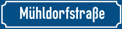 Straßenschild Mühldorfstraße