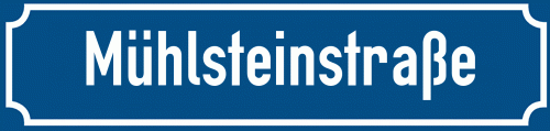Straßenschild Mühlsteinstraße