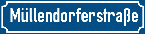 Straßenschild Müllendorferstraße zum kostenlosen Download