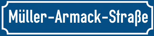 Straßenschild Müller-Armack-Straße