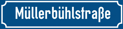Straßenschild Müllerbühlstraße