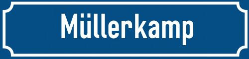 Straßenschild Müllerkamp