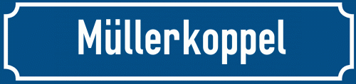 Straßenschild Müllerkoppel