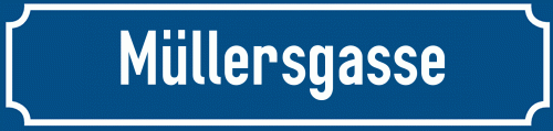 Straßenschild Müllersgasse