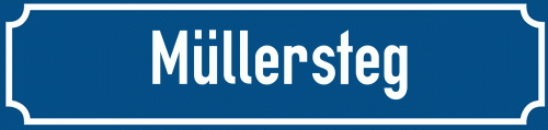 Straßenschild Müllersteg