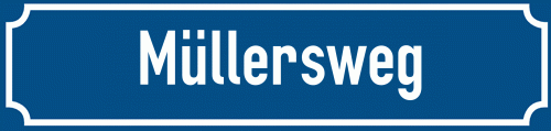 Straßenschild Müllersweg
