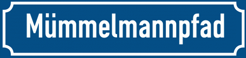 Straßenschild Mümmelmannpfad zum kostenlosen Download