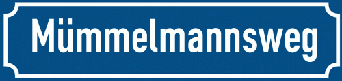Straßenschild Mümmelmannsweg