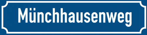 Straßenschild Münchhausenweg