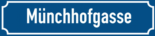 Straßenschild Münchhofgasse